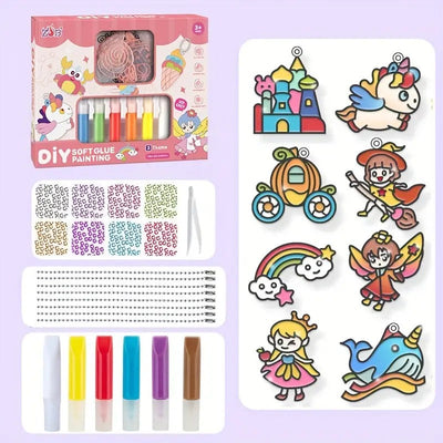Kit de Arte DIY con Pegamento Suave Creativo Serie Princesas - 521