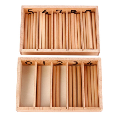 Juguete de conteo Montessori Fidtoy Spindle Box para matemáticas tempranas