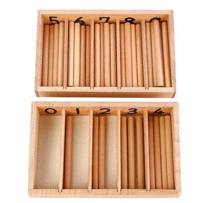 Juguete de conteo Montessori Fidtoy Spindle Box para matemáticas tempranas