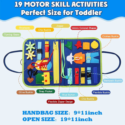 Fidtoy 8-in-1 Activity Board – Handbag Shaped Learning Toy for Toddlers 2+