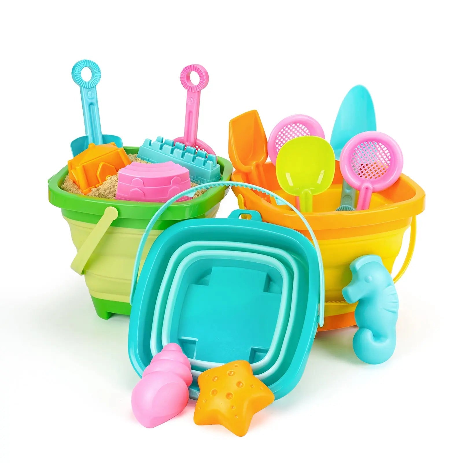 30PCS Collapsible Beach Toys Set for Kids Ages 3–10