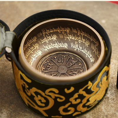 Buddha Stones Tibetan Meditation Sound Bowl Handcrafted for Healing and Mindfulness Singing Bowl Set Singing Bowl buddhastoneshop 5