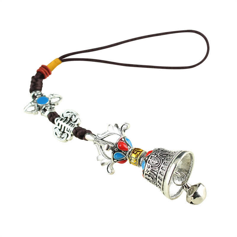 Buddha Stones Tibet Om Mani Padme Hum Vajra Dorje Spiritual Car Hanging Decoration Car Hanging Decoration BS 13