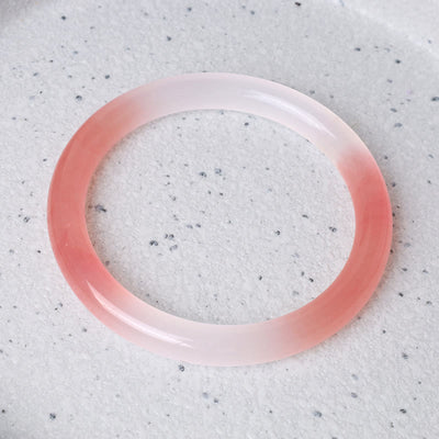 Buddha Stones Pink Golden Silk Jade Wealth Bracelet Bangle Bracelet & Bangle BS 6