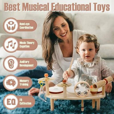 Rhythm Station – Wooden 11-in-1 Musical Table & Drum Set