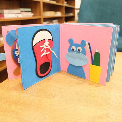 Fidtoy Montessori Busy Book for Toddlers | 12 Activities Quiet Sensory Learning Toy