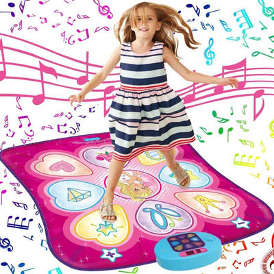 Fidtoy Dancing Challenge Playmat for Kids Ages 3-10 – LED Music Interactive Exercise Mat