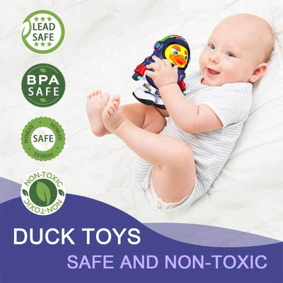 Fidtoy Space Duck Juguete Musical para Niños Pequeños | Aprendizaje Sensorial Interactivo con LED y Música