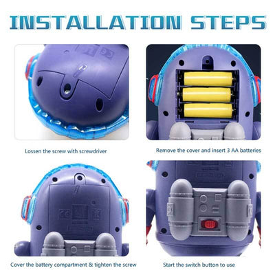 Fidtoy Space Duck Juguete Musical para Niños Pequeños | Aprendizaje Sensorial Interactivo con LED y Música
