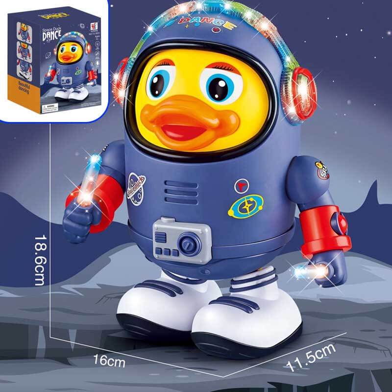 Fidtoy Space Duck Juguete Musical para Niños Pequeños | Aprendizaje Sensorial Interactivo con LED y Música
