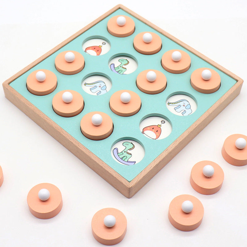 Wooden Memory Chess Game - 3D Educational Puzzle for Kids & Family