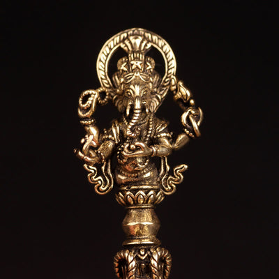 Buddha Stones Tibetan Ganesh Ganpati Elephant God of Wealth Dorje Vajra Spiritual Power Necklace Pendant Necklaces & Pendants BS 3