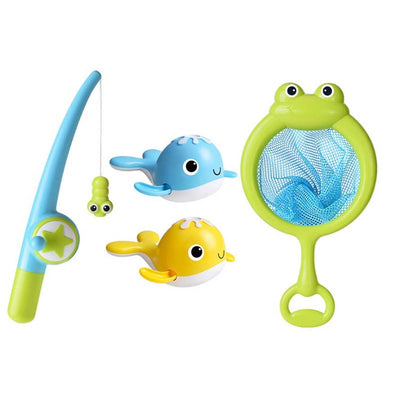 Fidtoy Baby Bath Fishing Toy Set Magnetic Whale Water Game