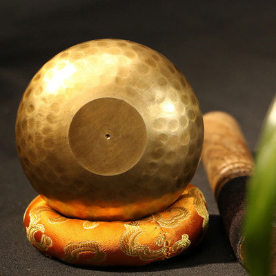 Buddha Stones Tibetan Sound Bowl Handcrafted for Relaxation and Mindfulness Meditation Singing Bowl Set Singing Bowl buddhastoneshop 5