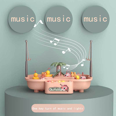 Fidtoy Electronic Fishing Game for Toddlers | Bath & Pool Water Toy with Ducks and Music