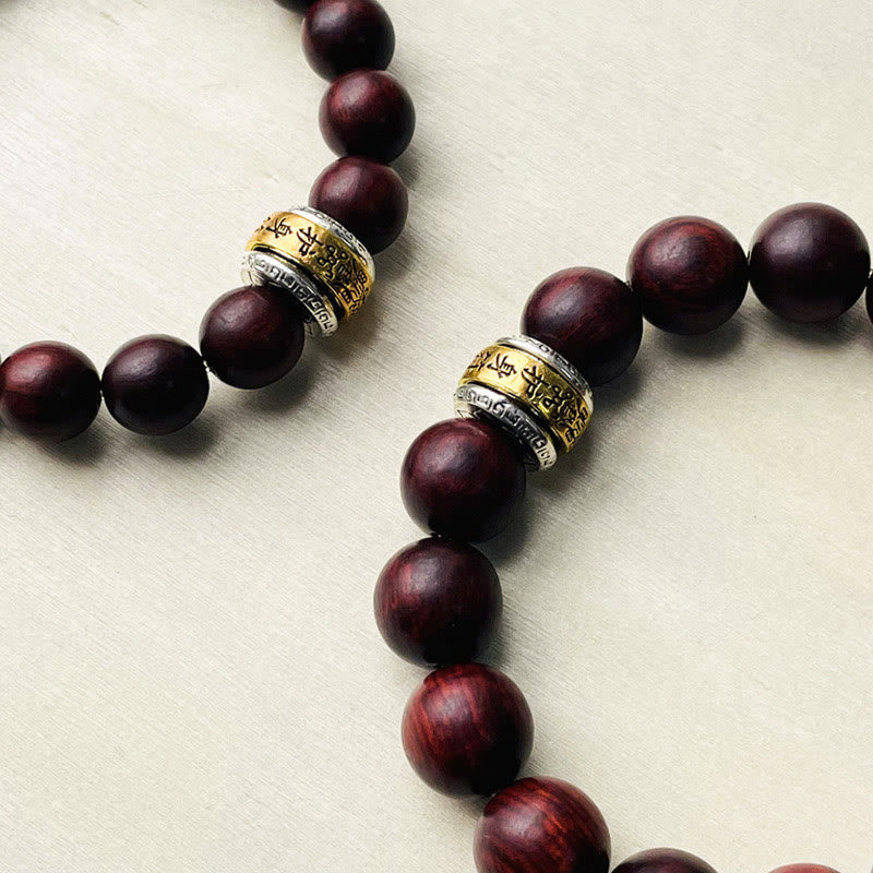 Foviel Small Leaf Red Sandalwood Amulet Protection Bracelet