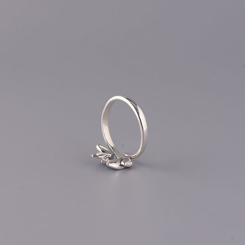 Buddha Stones 925 Sterling Silver Lotus Flower New Beginning Adjustable Ring Ring BS 5