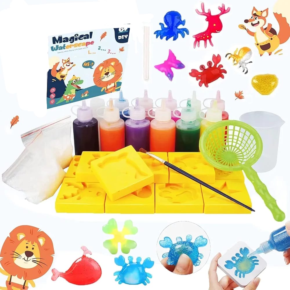 Fidtoy Magical Waterscape DIY ELF Water Gel Molding Toy for Kids Creative Craft Play Age 2-6