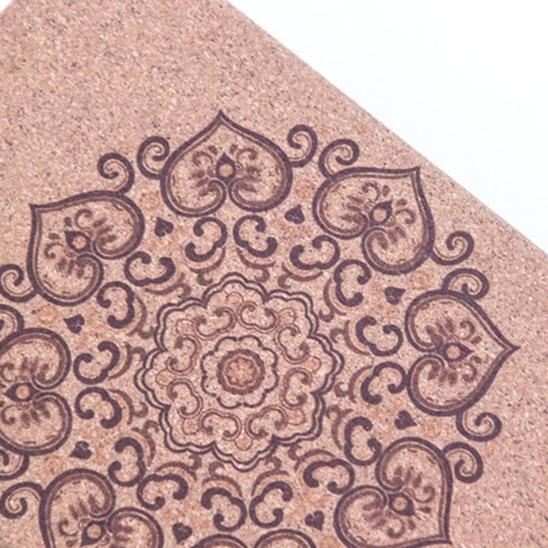 Buddha Stones Tibetan Mandala Mindful Yoga Cork Block Yoga Cork Block buddhastoneshop 13