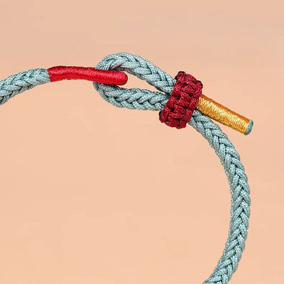 Buddha Stones Handmade Wenchang Knot Luck Strength Braided Rope Bracelet Bracelet BS 3