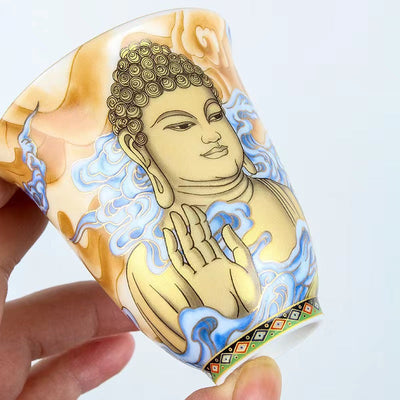 Buddha Stones Dunhuang Color Flying Apsaras Teacup Kung Fu Tea Cup Cup BS 9