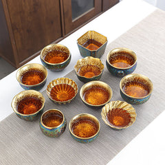 Buddha Stones Colorful Ceramic Teacup Tea Cups - image 0
