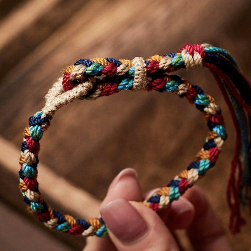 Buddha Stones Hand-Woven Multicolor Tibetan Luck Rope Bracelet - image 7