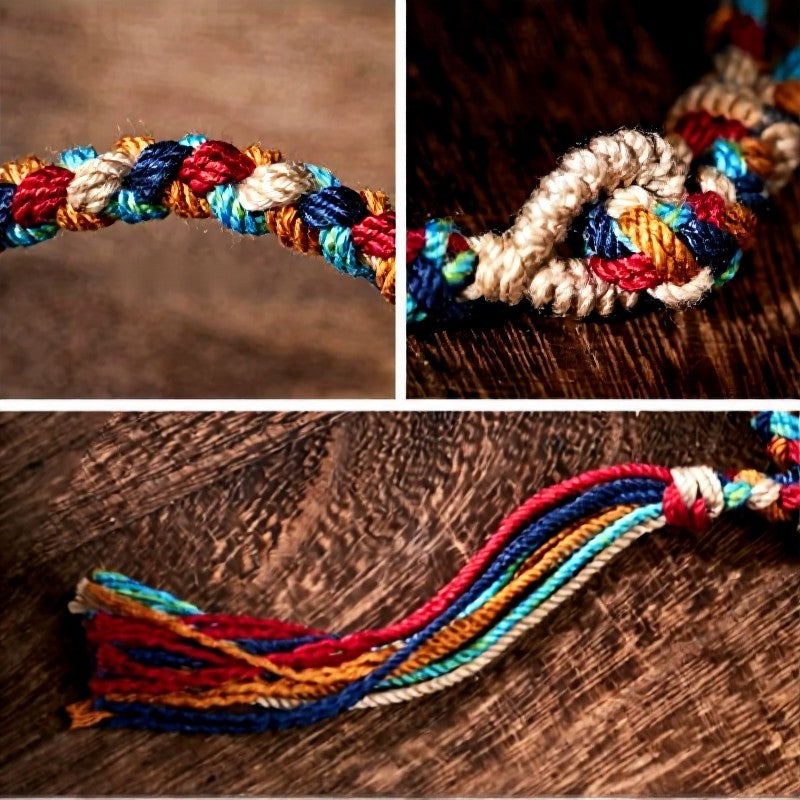 Buddha Stones Hand-Woven Multicolor Tibetan Luck Rope Bracelet - image 11