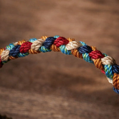 Buddha Stones Hand-Woven Multicolor Tibetan Luck Rope Bracelet - image 12