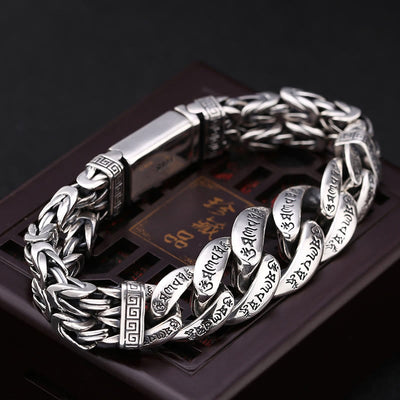 Buddha Stones Om Mani Padme Hum Engraved Peace Purity Bracelet Bracelet BS 1