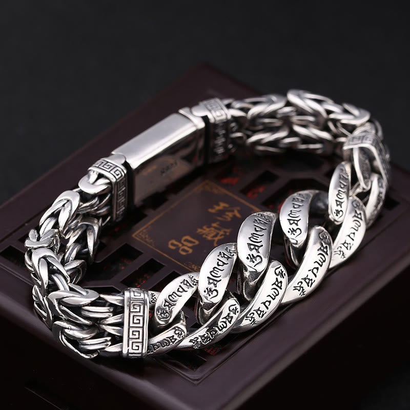 Buddha Stones Om Mani Padme Hum Engraved Peace Purity Bracelet Bracelet BS 1