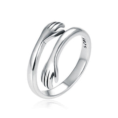Foviel 925 Sterling Silver Love Hug Thumb Ring