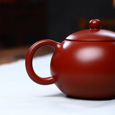 Buddha Stones Vintage Xishi Teapot Purple Clay Kung Fu Teapot 240ml Teapot BS 6