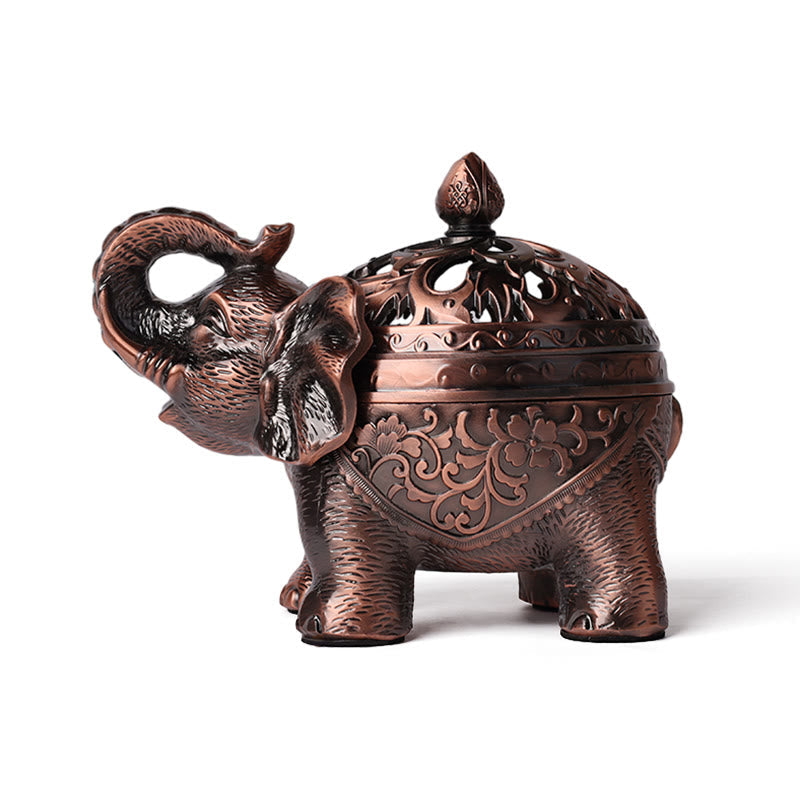 Buddha Stones Elephant Alloy Incense Holder Home Decoration Incense Burner Incense Burner BS 4