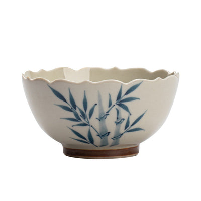 Buddha Stones Small Blue Bamboo Leaves Ceramic Teacup Kung Fu Tea Cup Bowl Cup BS 7
