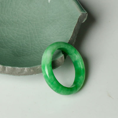 Buddha Stones  Jade Abundance Luck Ring Rings BS 1