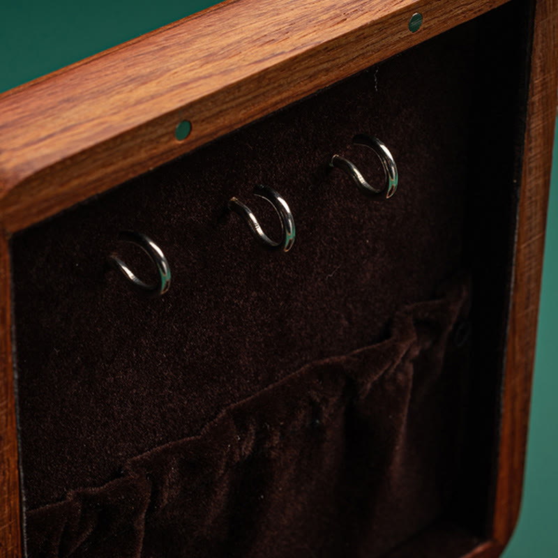 Buddha Stones Antique Flower Leaf Handmade Rosewood Jewelry Storage Box Wooden Gift Organizer Box Jewelry Storage Box BS 10