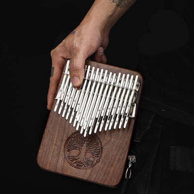 Buddha Stones Kalimba 34 Keys Thumb Piano Tree of Life Design Portable Finger Marimba Piano 8