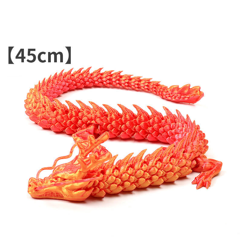 Buddha Stones Feng Shui Dragon Luminous 3D Printed Dragon Luck Success Home Decoration Decorations BS Gold Dragon 45cm