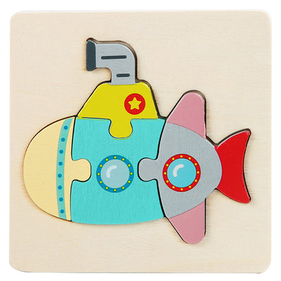 Level 2 Montessori Puzzles 6 Pack - Eco-Friendly Wooden Puzzles Set#4