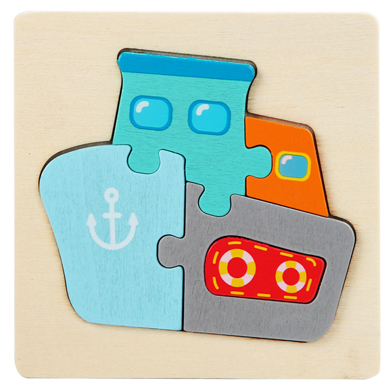 Level 2 Montessori Puzzles 6 Pack - Eco-Friendly Wooden Puzzles Set#4