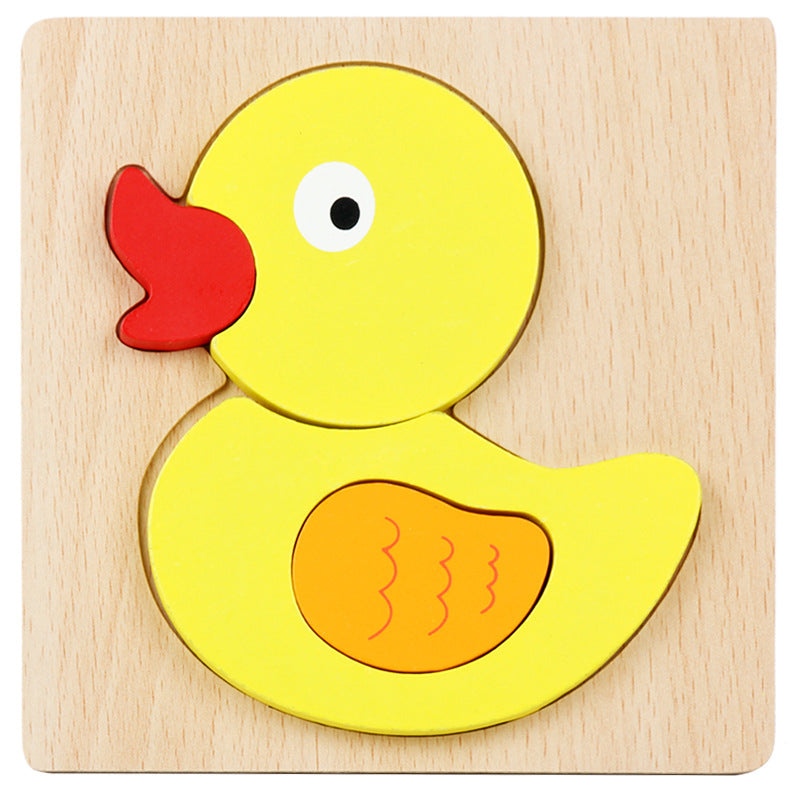 Rompecabezas básico para niños Principiantes Varios diseños Oso, Avión, Mariposa, Abeja, Mariquita, Barco Rompecabezas de madera