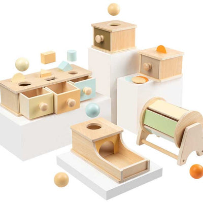 Fidtoy Boîte de Permanence d'Objet Montessori pour Tout-Petits 6-36 Mois Jouet Éducatif de Motricité Fine