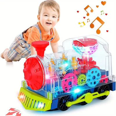 Fidtoy Train musical lumineux pour tout-petits | Jouet interactif pour tout-petits avec lumières et musique