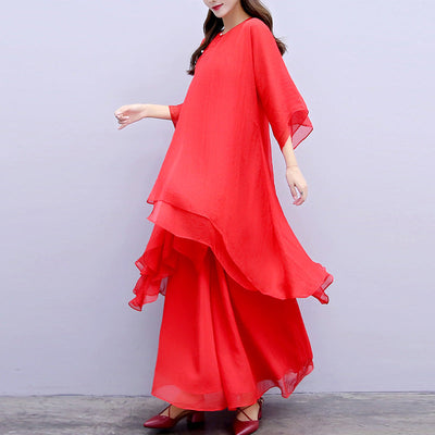 Buddha Stones 3Pcs Yoga Chiffon Clothing Uniform Meditation Zen Practice Women's Set - image 31