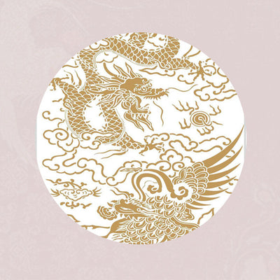 Foviel Handmade 925 Sterling Silver Year of the Dragon Phoenix Peace Buckle Luck Couple Bracelet
