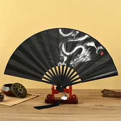 Foviel Drachen Phoenix Tiger Kranich Adler Wolf Koi Fisch Handheld Faltfan Lotusigar Fan