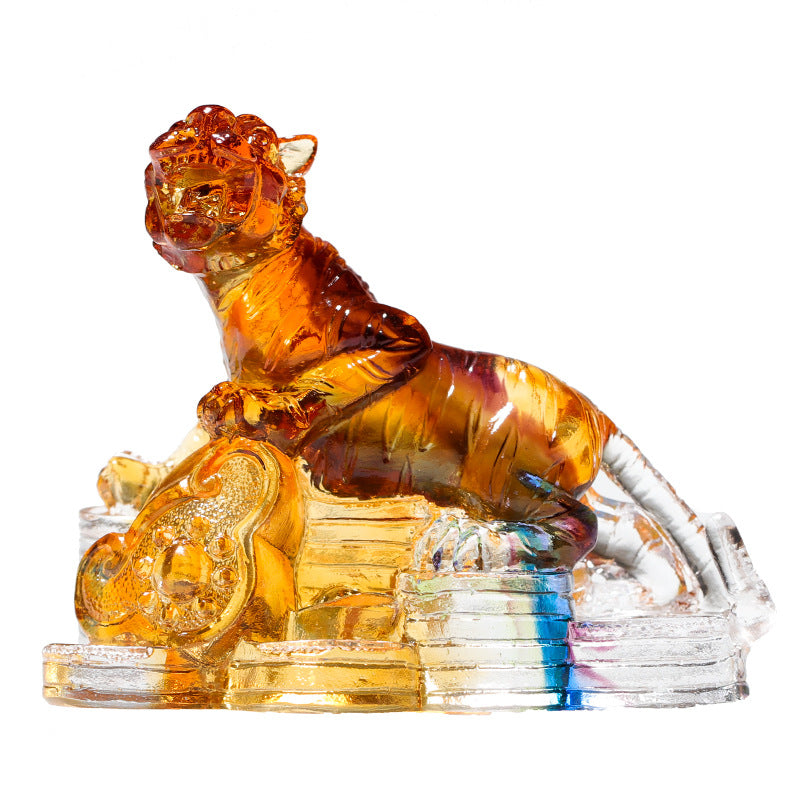 Buddha Stones Year of the Dragon Handmade 12 Chinese Zodiac Liuli Crystal Art Piece Protection Home Office Decoration - image 8