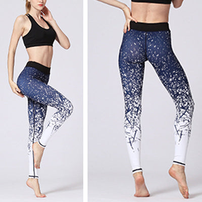 Pantalon de yoga pour femmes Foviel Lines Weeds Sakura Flowers Black Tree, legging de sport et de fitness