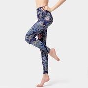 Foviel Flowers Leaves Birds Print Pants Sports Fitness Yoga Dance Leggings Women's Yoga Pants